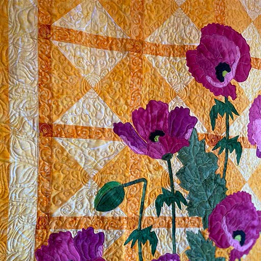 Poppies quilt from Flower Show Quilts