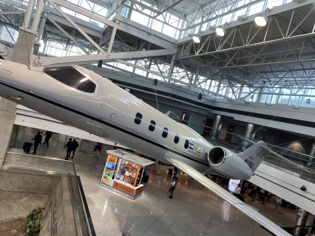 Plane Inside Denver Airport - who was inspired to come up with this creativeness?